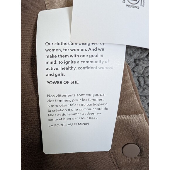 NWT ATHLETA Retroplush Velvet Crewneck Sweatshirt Side Snaps Brown Size Small - Picture 10 of 16